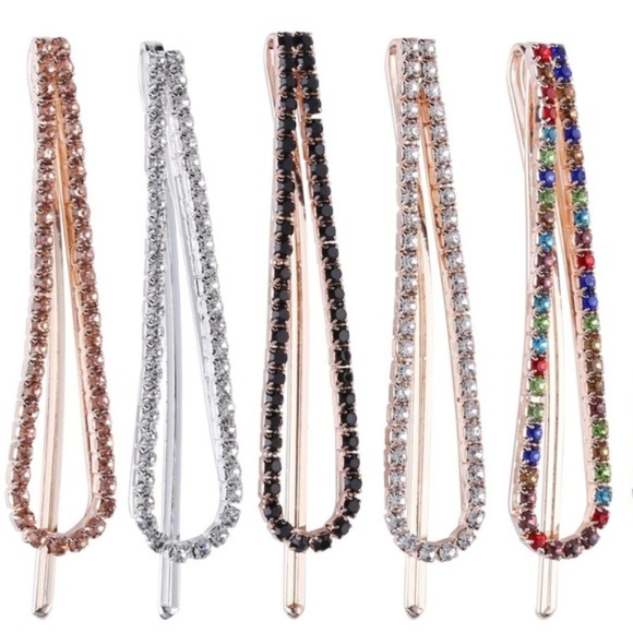 ✨Crystal Rhinestone Edge Barrette - Pink+Rose Gold - Picture 6 of 6